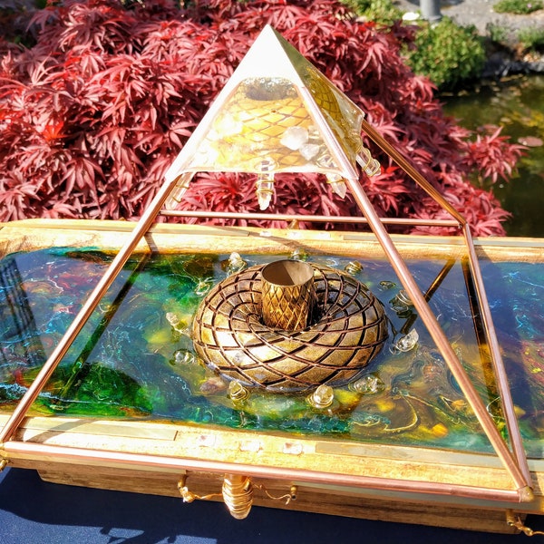 Generador de campos de torsión escalar de carga lemuriana / orgón