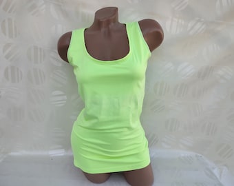 Y2K Neon Green Lace Floral Tank Top - Etsy