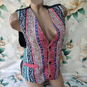 90s Vintage Women's/Men's Tapestry Traditional Vest. Size M-L.