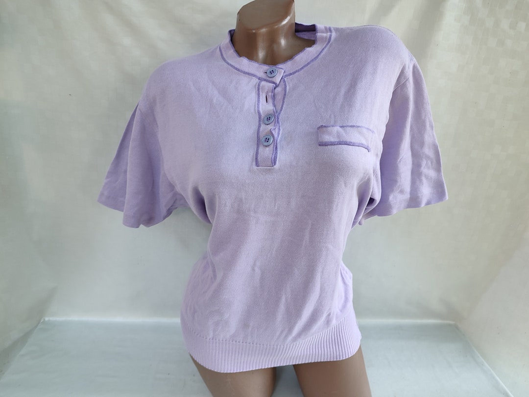 90s Sheer Lacy Lilac Top