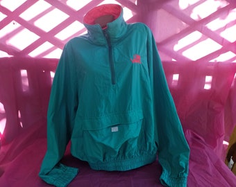 90s Vintage Turquoise Anorak Jacket: Pla-Jac Ciba Vilson, Size L-XL