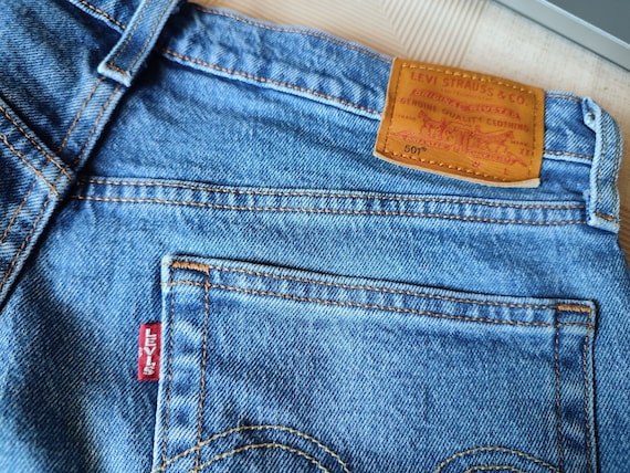 90s Vintage Levi's Big E 501 Women's Blue Jeans. Size W29