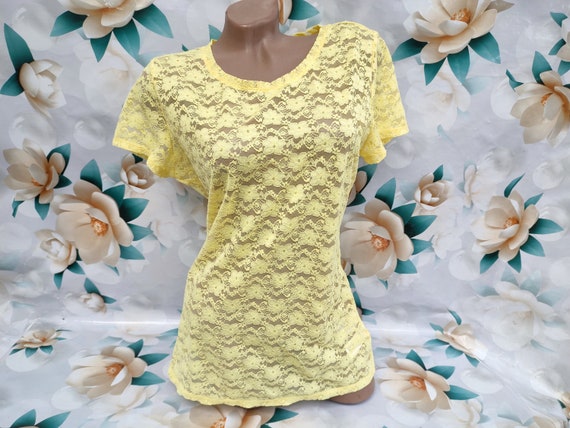 yellow lace shirt