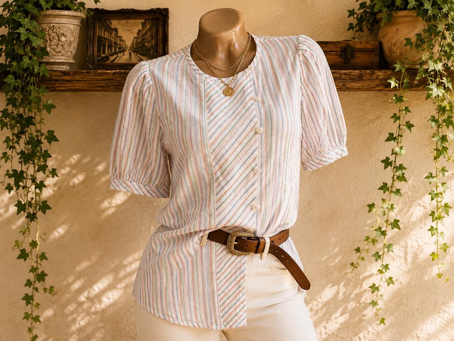Vintage Asymmetrical Button Down - Etsy