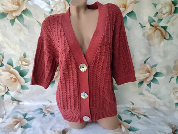 Burgundy short cardigan discount