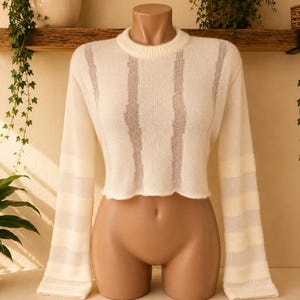 Cropped Sheer Sweater - Etsy