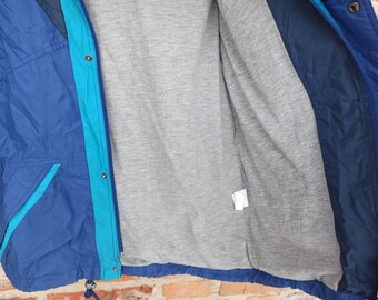 Giacca antivento in nylon da uomo vintage anni '90, color block