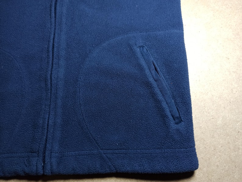 Reth blue warm waistcoat with zipper with pockets. 90s Vintage fleece vest for a boy 6-7 years old