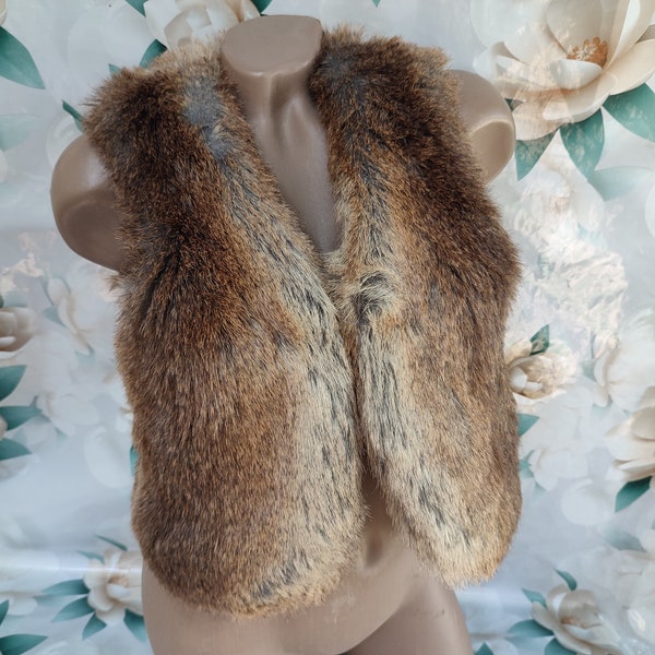 Fur Cropped Vest Etsy
