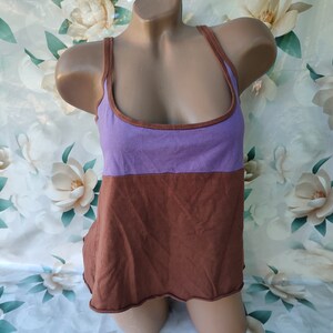90s Vintage Womens Color Block Top/Tank Top Open Back. Size XS.