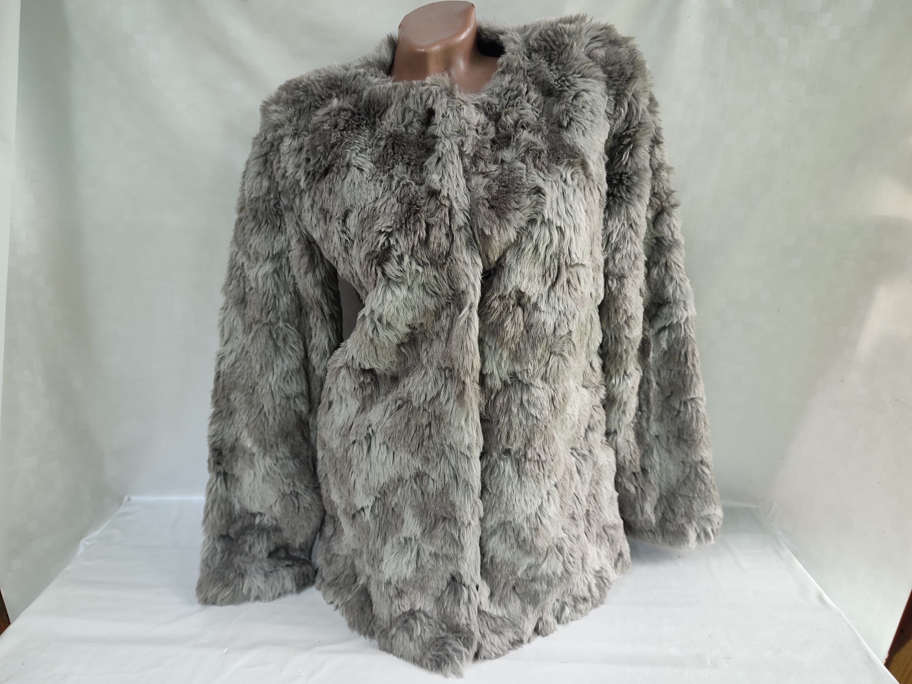 Gray Fur Coat - Etsy Canada