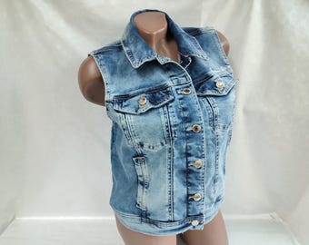 ヴィンテージ 80年代 オープンフロント バンブルビー 刺繍 デニム