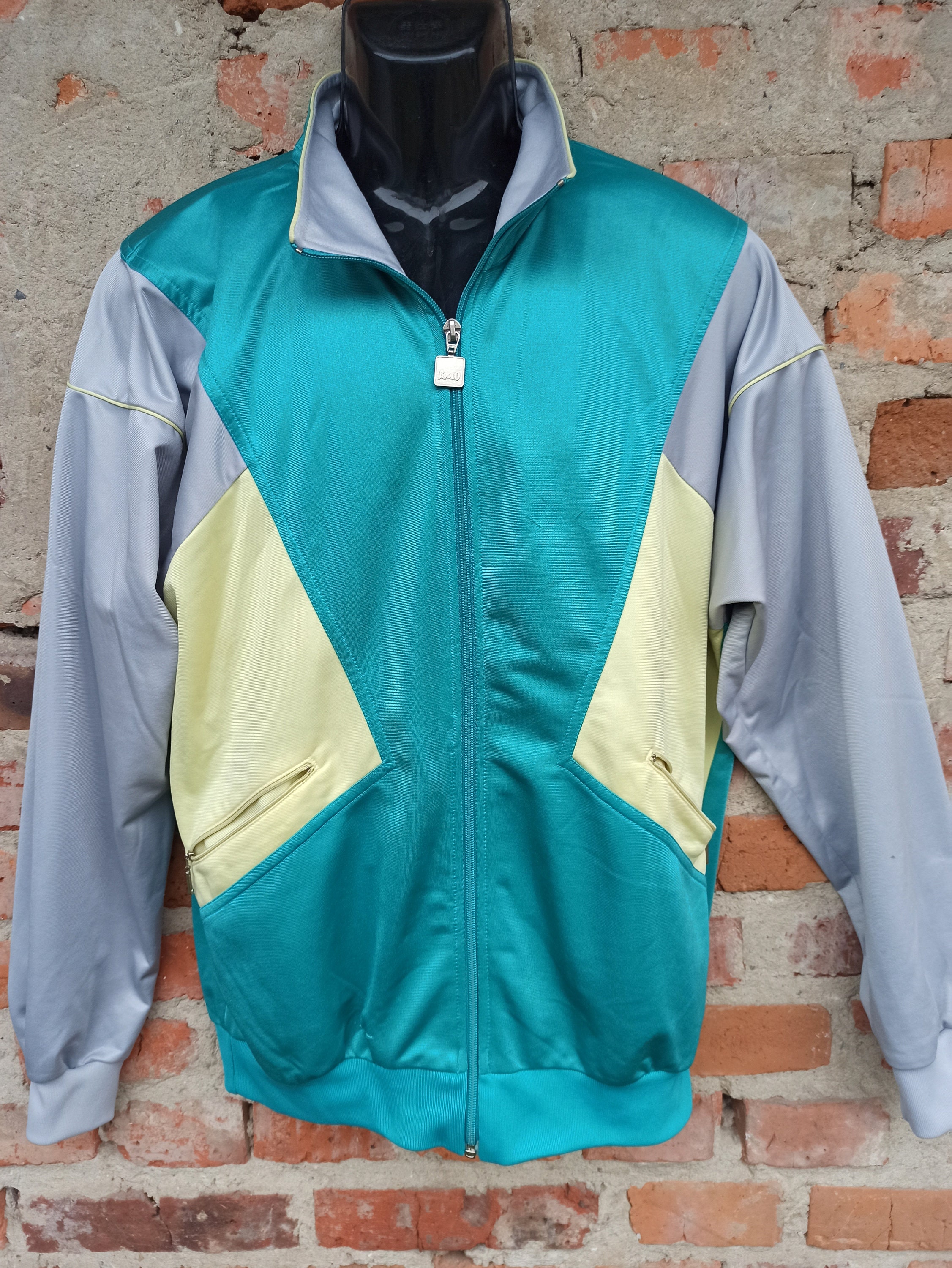 80s vintage nylon swingtop jacket men’s Vintage 70-80's Swingster Men Shiny Green Pioneer SEED Nylon