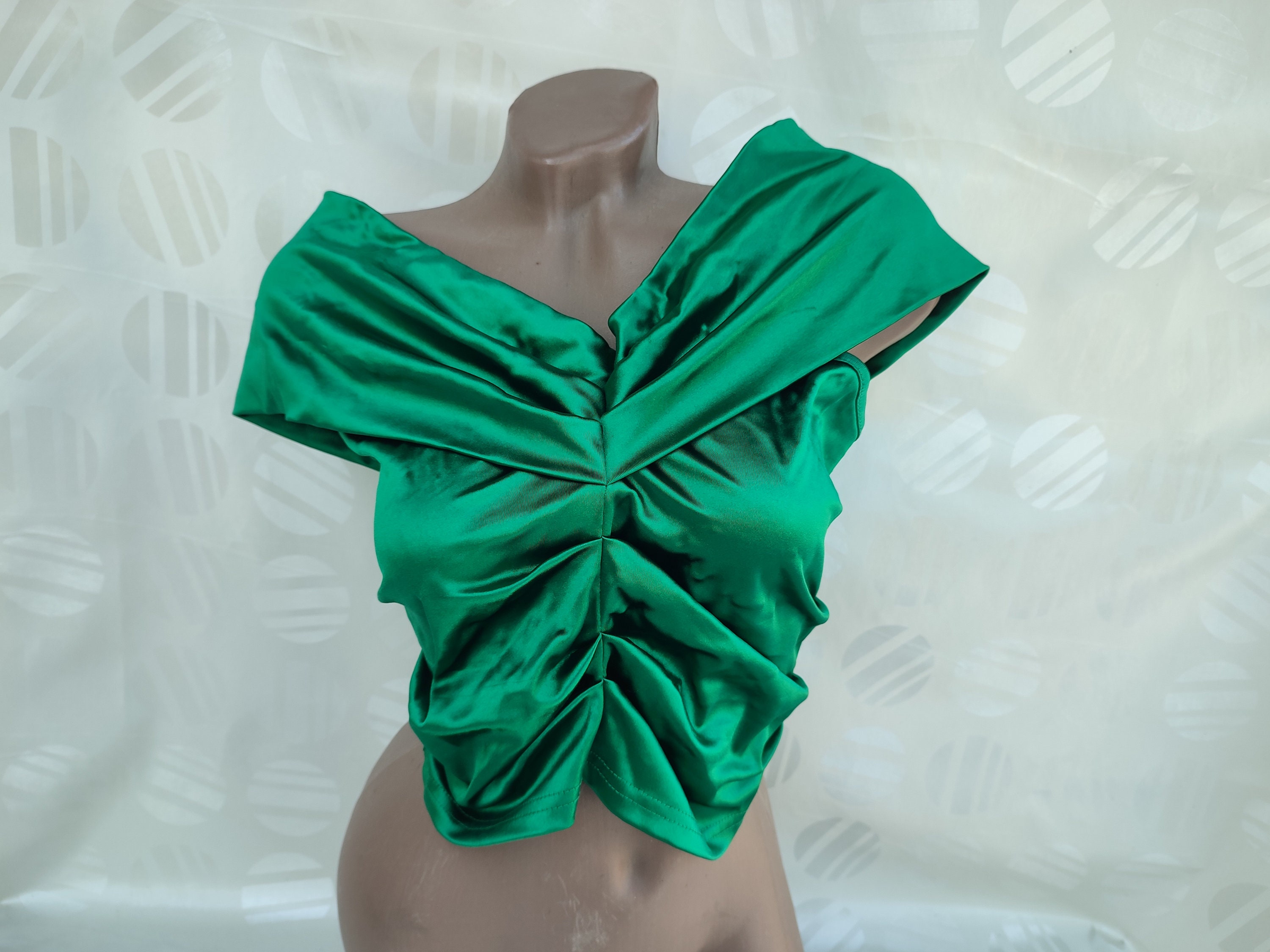 Green Bardot Top UK
