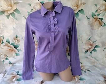 90s Vintage Womens Purple Long Sleeve Blouse/Shirt. Size M.