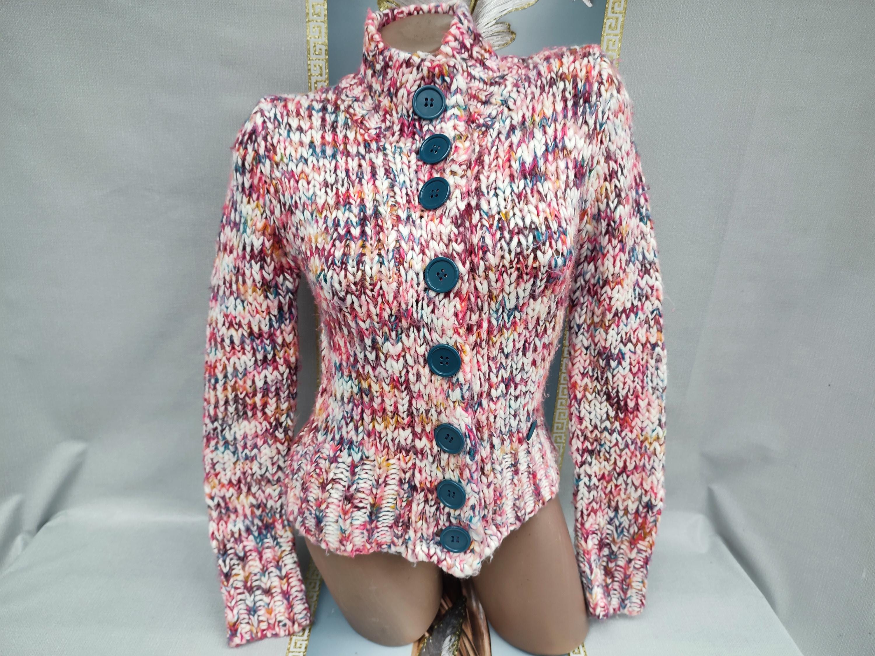 Vintage Acrylic Wool Cardigan - Etsy