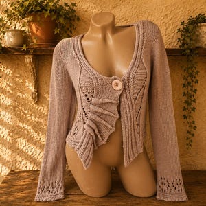 カーディガン vintage asymmetry collar design cardigan Vintage Asymmetrical Cardigan - Etsy