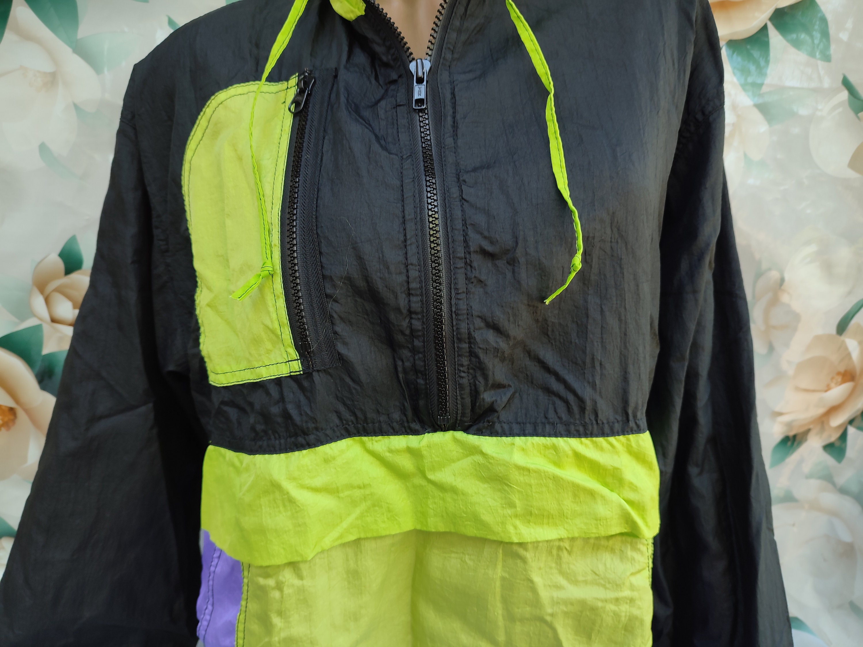 ジャケット・アウター [Vintage]90s 2way CrameShiny NylonJacket Vintage]90s 2way CrameShiny NylonJacket