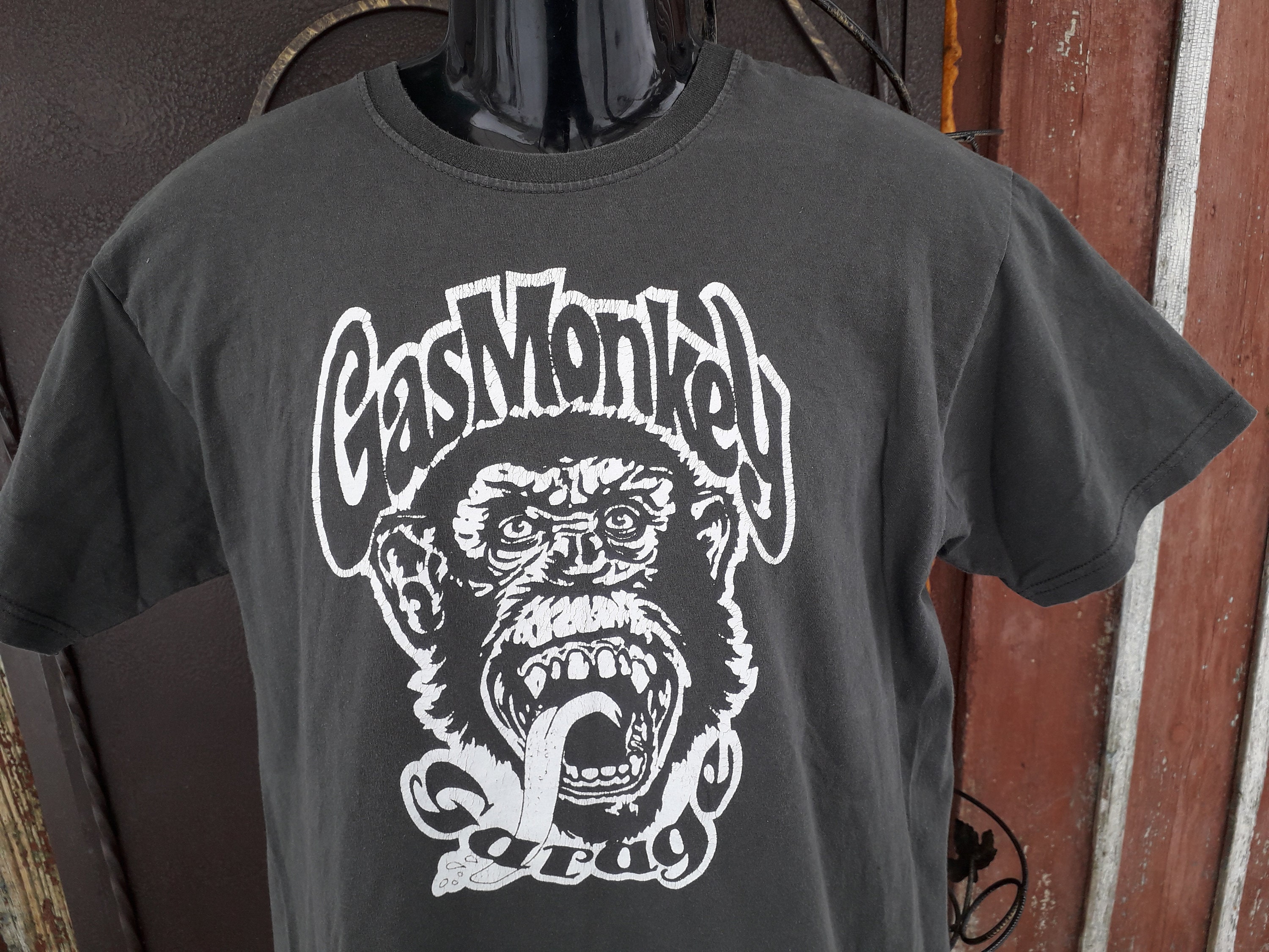 Vintage Men's Gray T-shirt Print GAS MONKEY. 100% Cotton. - Etsy UK