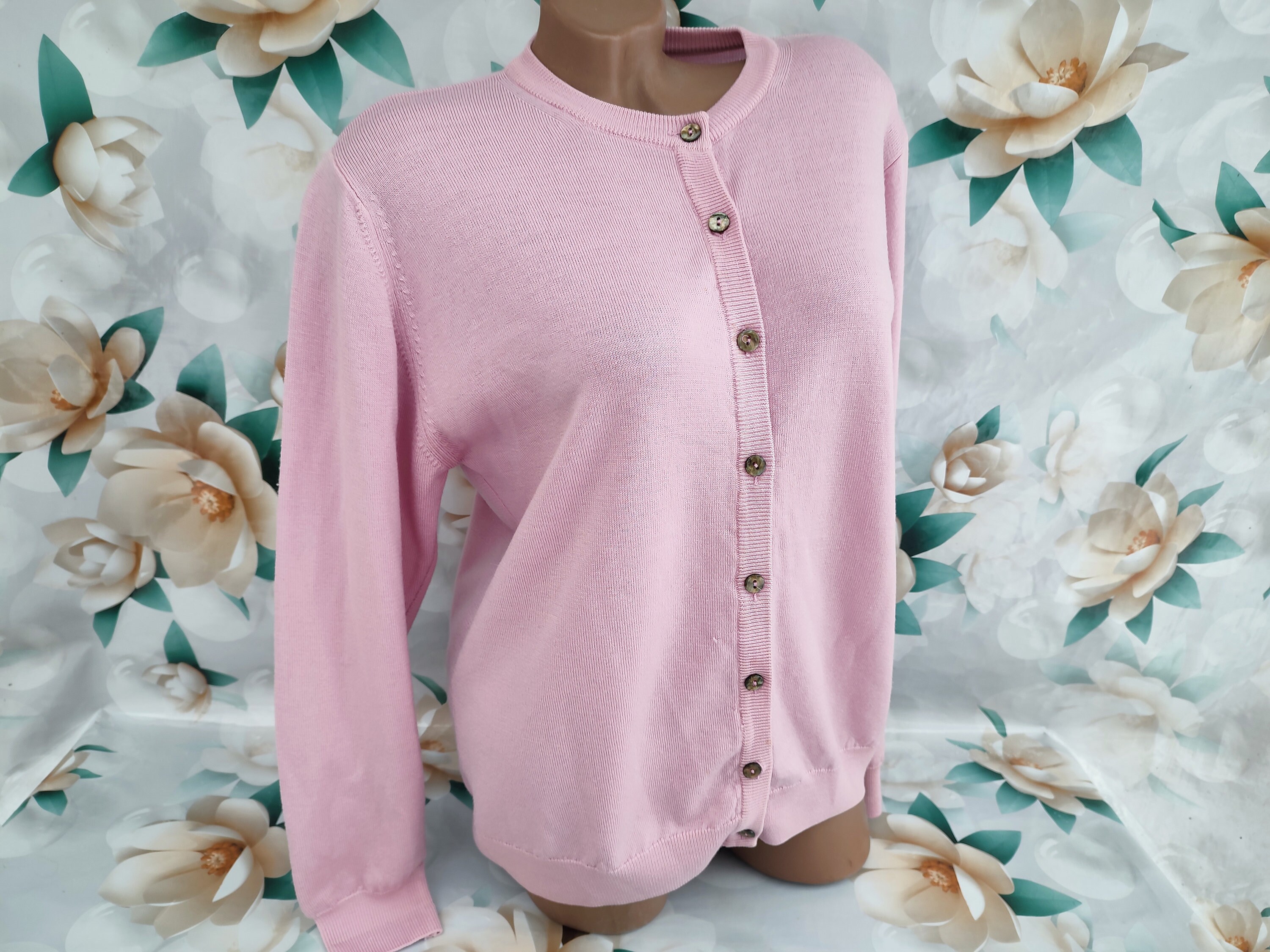 90s Vintage Women's Vergine Wool Pink Button-down Cardigan - Etsy