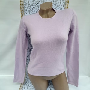 90s Vintage Wool Women&#39;s Lilac Sweater/Pullover Long Sleeve. Size XS-S.