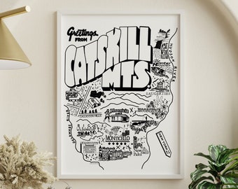 DOWNLOAD DIGITAL | Arte de parede desenhada à mão em Catskills