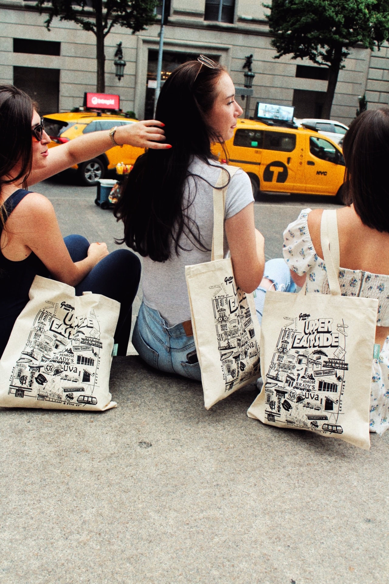 Upper East Side Canvas Tote Bag - Etsy Upper East Side Canvas Tote Bag - Etsy