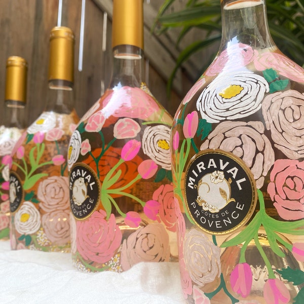 Custom Hand-Painted Bottle For Any Occasion | Birthday, Wedding, Shower Gift