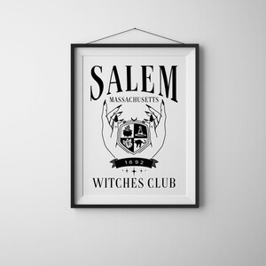 DIGITAL DOWNLOAD | Salem Witches Club Print | Halloween Poster | Witchy Print