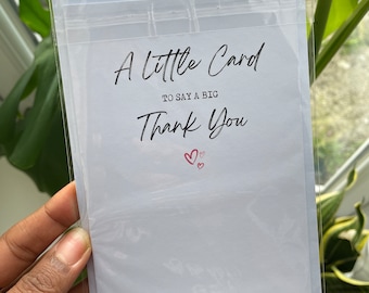 A Little Card to Say a Big Thank You Card,Alternative Greeting Card,Simple Thank You Card,Card For Friend,Leaving Card,Card for Colleague