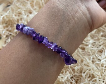 Amethyst Bracelet,Amethyst Crystal Bracelet,Crystal Lover,Purple Crystal,Bracelet For Women,Amethyst,Christmas Stocking Filler,Gemstone