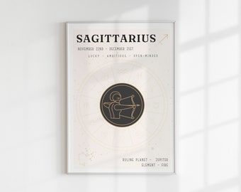 Sagittarius Zodiac Print,Horoscope Print,Sagittarius Artwork,Sagittarius Poster,Sagittarius Birthday Gift,Star Sign Print,Astrology