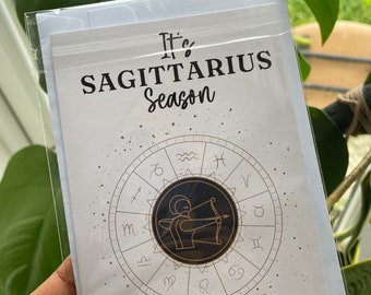 Sagittarius Greeting Card,Horoscope Card,Sagittarius Artwork,Sagittarius Birthday,Sagittarius Birthday Gift,Star Sign Gift,Astrology