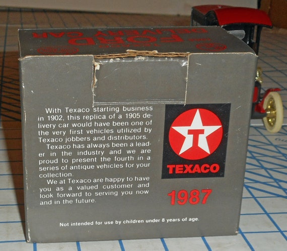 ERTL 1905 Ford Texaco Delivery Car Die Cast Coin Bank # 4 in Series MIB