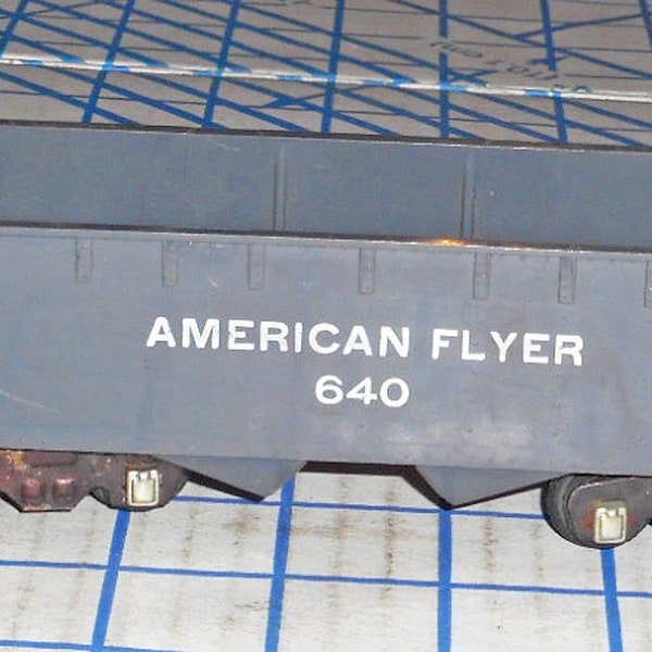 Vintage 1950 AC Gilbert American Flyer Gray Plastic Hopper Car No. 640 S Gauge G