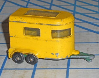 SALE Vintage 1968 Lesney Matchbox Die-Cast No. 43 Yellow Pony Trailer VG