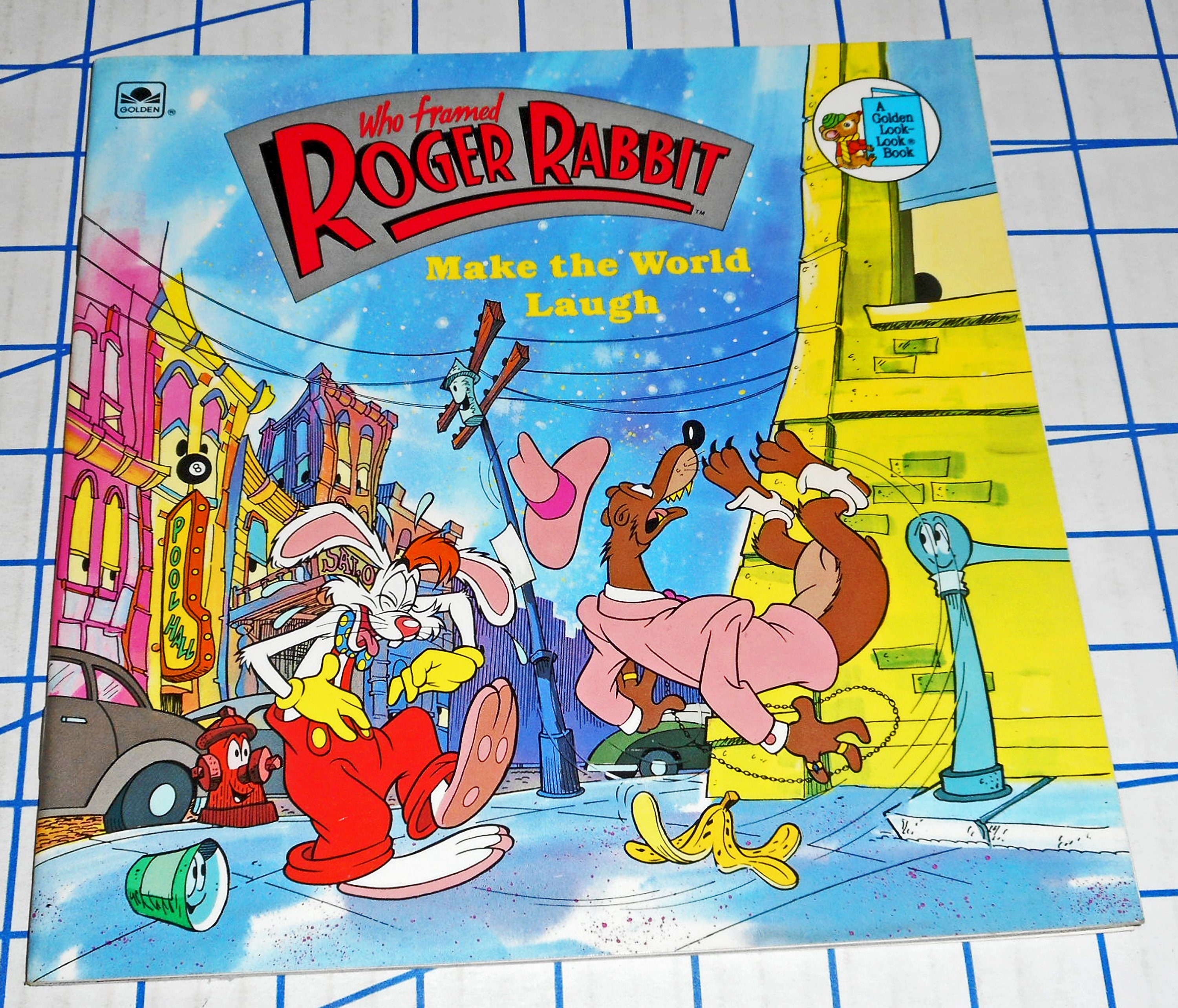 Disney Who Framed Roger Rabbit Make the World Laugh Book 1988 Amblin