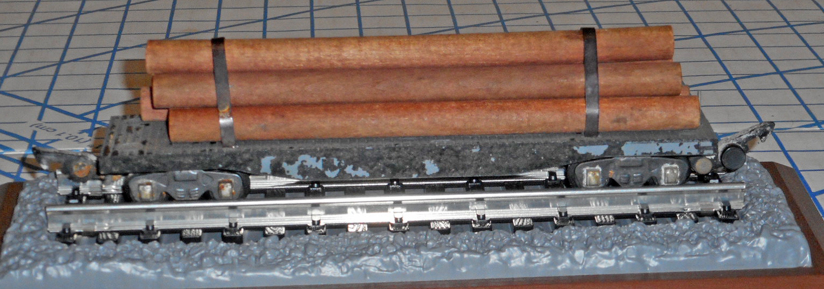 1952 AC Gilbert American Flyer Log Flat Car No. 928 Pressed Wood C&SW S