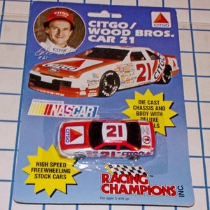 Racing Champions NASCAR CITGO Wood Bros. Car 21 Morgan Shepherd Mint On Card