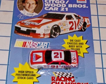 Racing Champions NASCAR CITGO Wood Bros. Car 21 Morgan Shepherd Mint On Card