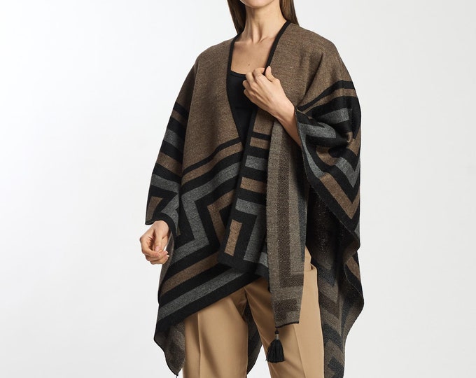 Boho Chic Oversized Cardigan Kimono Sleeve Minimalist Boxy Sweater ...