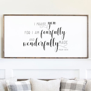 Psalms 139:14, Fearfully And Wonderfully Made Wall Art | Scripture Wall Art | Bible Verse Print | Home Decor | Instant Download