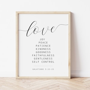 Galatians 5:22-23, Fruit Of The Spirit Wall Art | Scripture Wall Art | Bible Verse Print | Christian Wall Decor | Printable Art