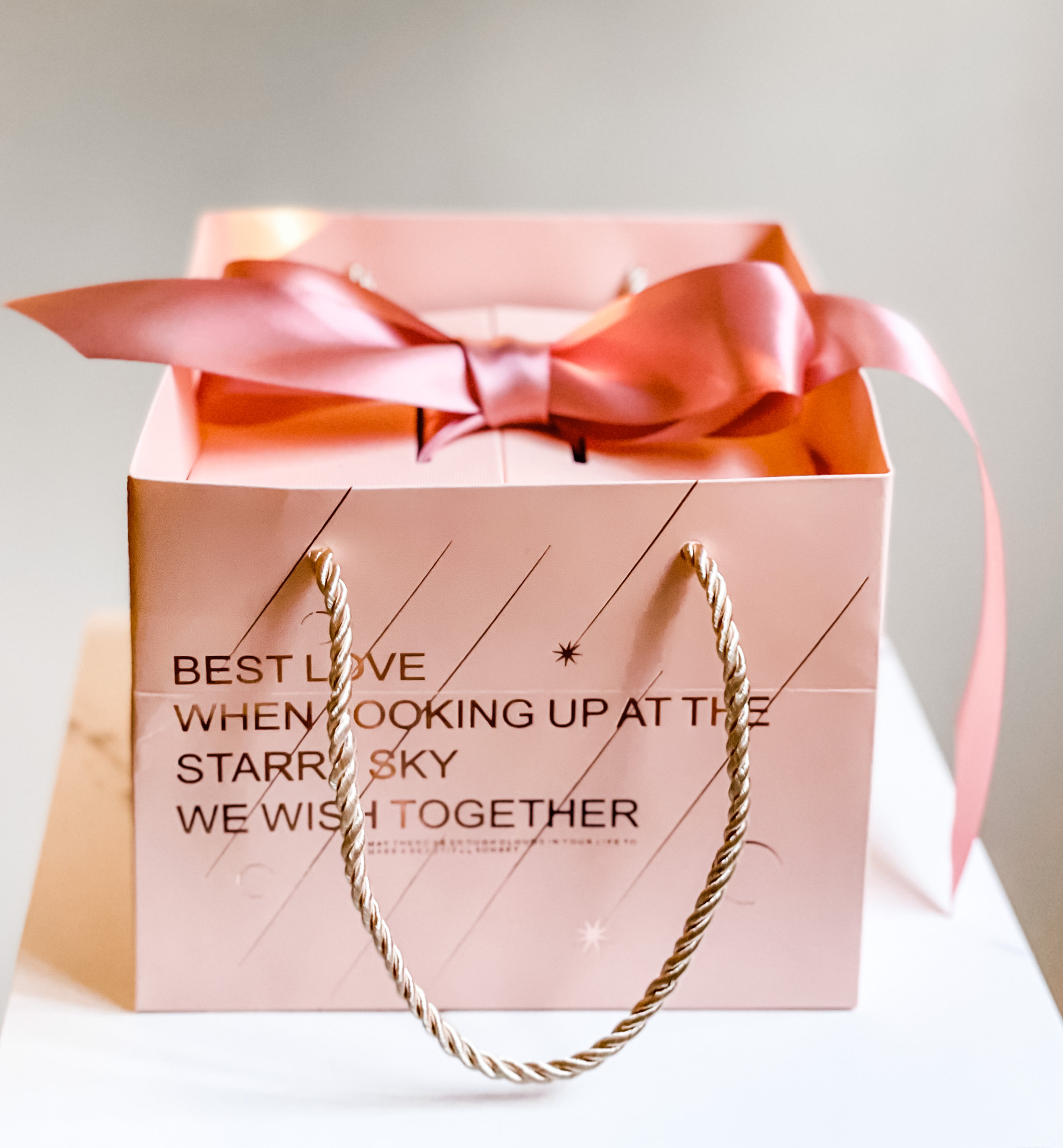 Empty Luxury Pink Gift Box Luxury Gift Box With Ribbon Etsy