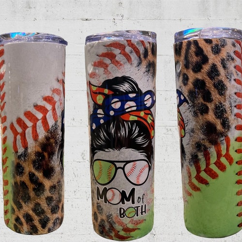 Split Baseball & Softball Mom Tumbler Sports Mom Gift Etsy