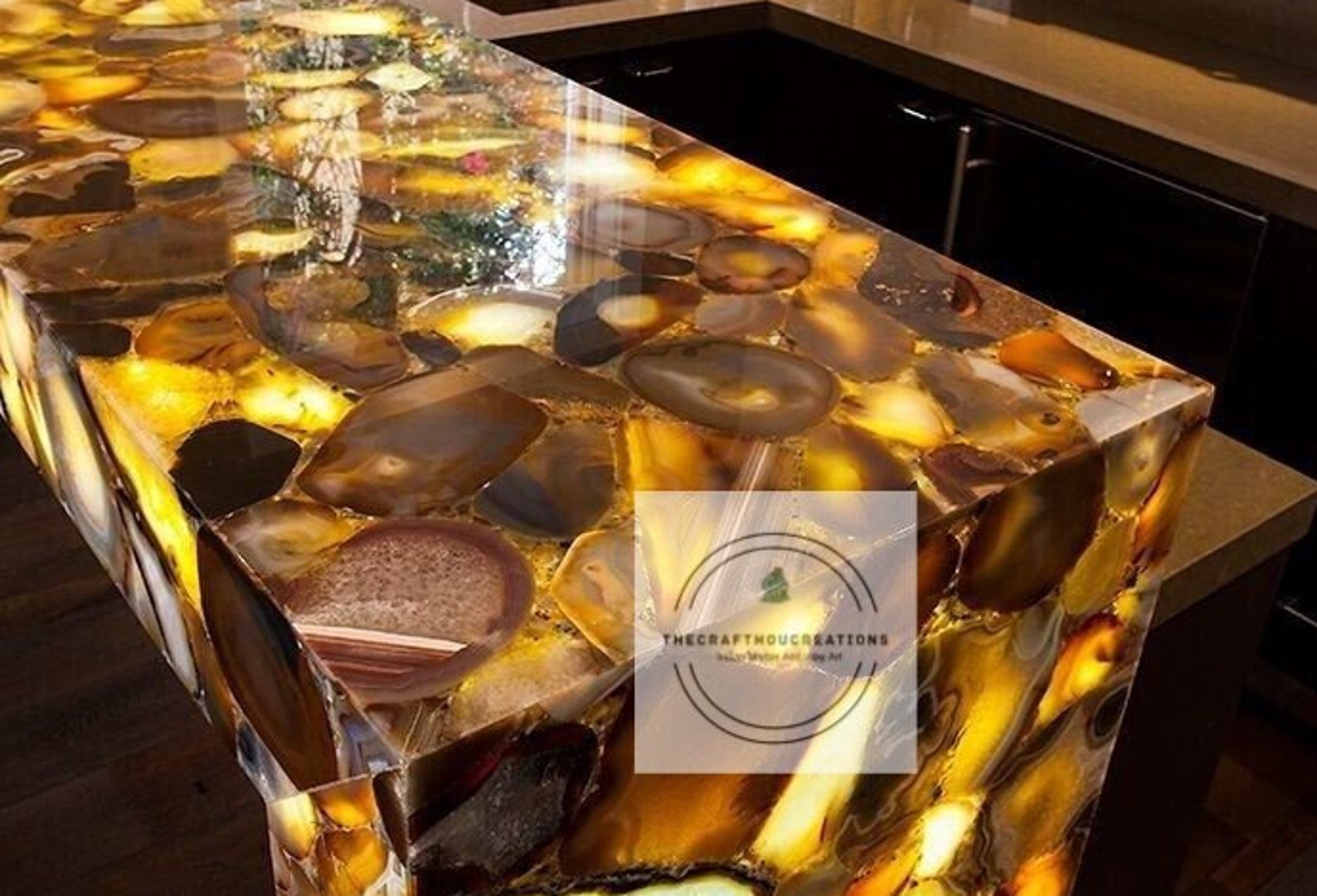 Agate Counter Top Kitchen Counter Slab Geode Table Top Etsy