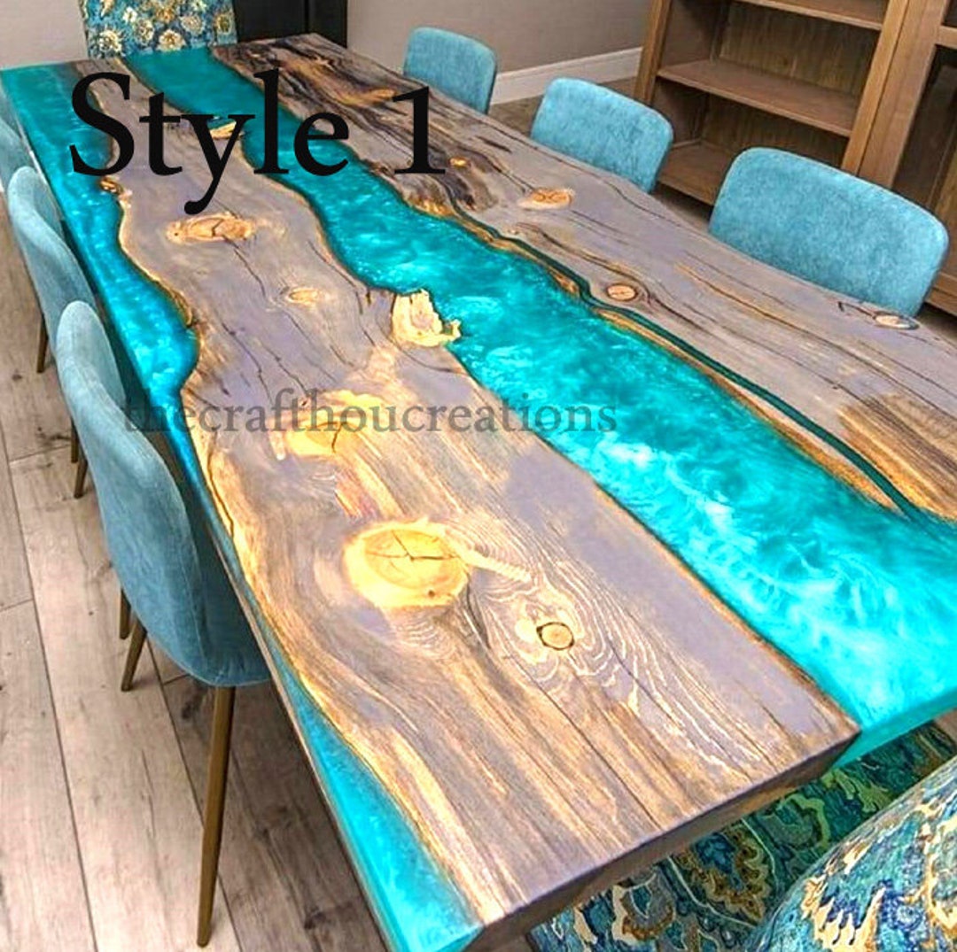 Epoxy Table Dining Sofa Center Table Top Live Edge Walnut Etsy