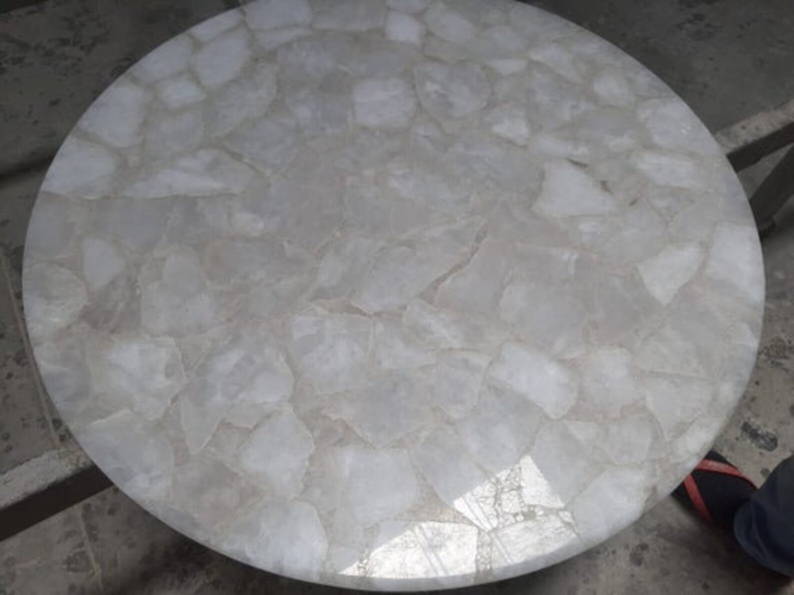 White Quartz Table Topquartz Tophandmade Table Topquartz Etsy