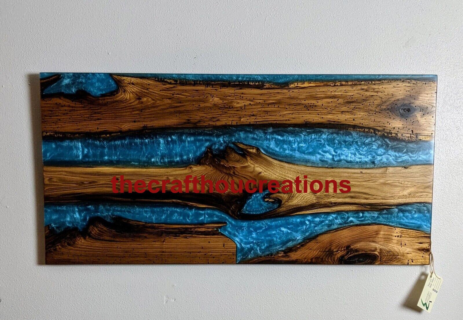 Blue Resin Epoxy Headboard Decor Bedroom Epoxy Headboard Etsy