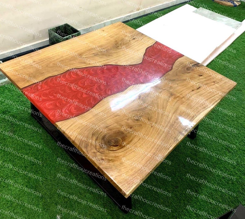 Epoxy Table Top Coffee Table Epoxy Square Dining Tableresin Etsy